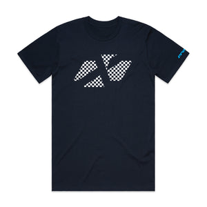 ADULT CROSS ICON CHEQUERED TEE