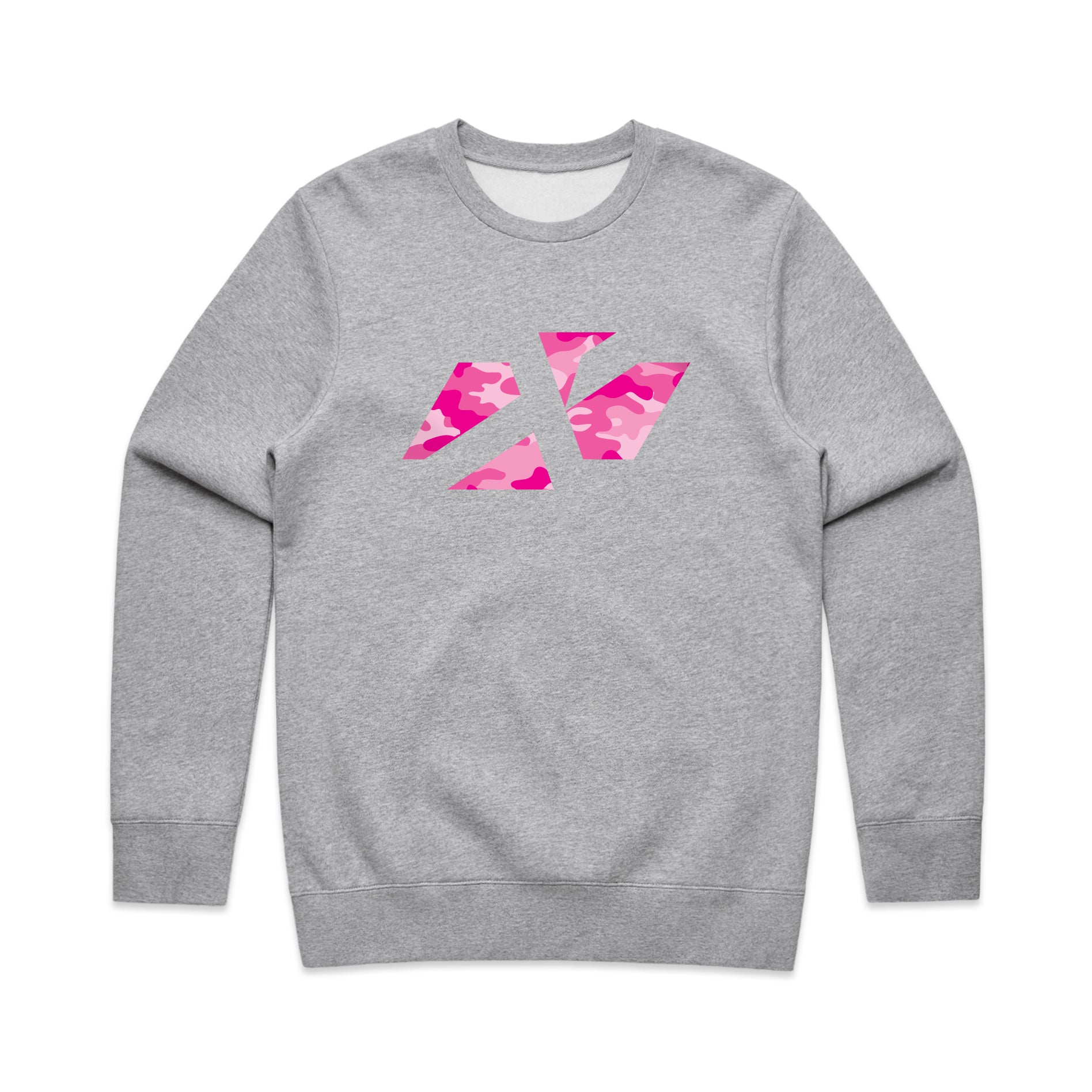 ADULT CROSS ICON CAMO PINK CREW