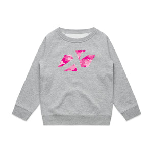 YOUTH CROSS ICON PINK CAMO CREW