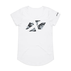 ADULT CROSS ICON CAMO SCOOP TEE