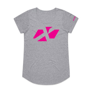 ADULT CROSS ICON PINK SCOOP TEE