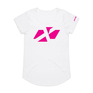 ADULT CROSS ICON PINK SCOOP TEE